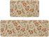 Artoid Mode Pumpkins Fall Kitchen Mats Set of 2, Autumn Maple Leaves Home Decor Low-Profile Rugs for Floor
