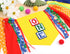 Jissoo Fabric,1st Letter Blocks One High Chair Banner - First Birthday Decorations, Nursery Rhyme Highchair Garland