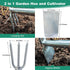 2IN1 14''Weeding Berry&Bird Hand Tools Hoe and Cultivator, Stainless Steel Garden Hand Tiller and Pickaxes with Wooden