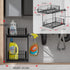 SUEH DESIGN 2 Tier Under Sink Organizer, Metal Kitchen Bathroom Storage with Hanging Rail
