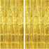 KatchOn XtraLarge Gold Fringe Curtain Backdrop, 8x3.2 Feet, Pack of 2 Gold Streamers for Party Decorations