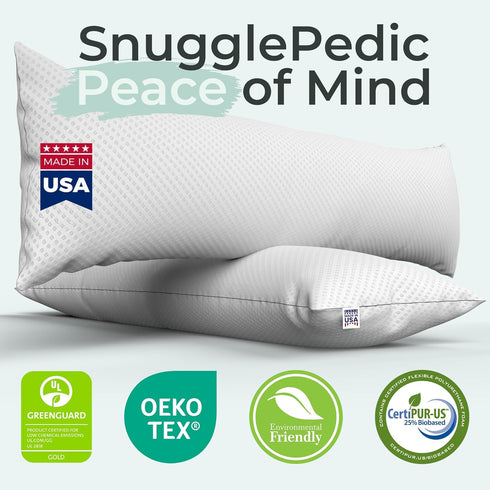 Cozy 20x54 Snuggle-Pedic Body Pillow for Adults, Comfort Down Alternative Pregnancy Pillows - Soft, Supportive
