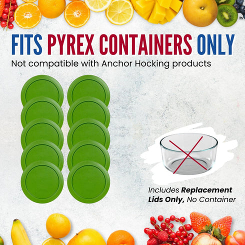 Replacement Lid for Pyrex 6" Storage Plastic Cover, 4 Cup Bowl, 10-Pack