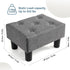 Poofzy Small Foot Stool Ottoman, Linen Ottoman Foot Rest with Legs, Rectangle Foot Rest for Couch, Footstools