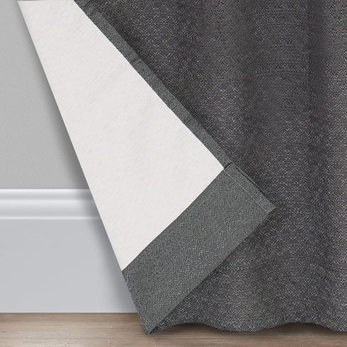ECLIPSE Canova Blackout Thermaback Window Valance Curtains, 42 in x 21 in, Charcoal
