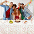 4 Pack Plastic Tablecloths for Rectangle Tables - Waterproof Disposable Party Table Covers with Rose Gold Dot