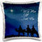 3dRose pc_30754_1 Wise Men Still Seek Him Magi Following The Christmas Star - Pillow Case, 16 by 16"