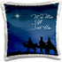 3dRose pc_30754_1 Wise Men Still Seek Him Magi Following The Christmas Star - Pillow Case, 16 by 16"