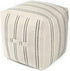 AELS Unstuffed Farmhouse Pouf Cover for Living Room, Boho Storage Bean Bag