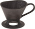 Melitta 1 Cup Porcelain Pour-Over Cone Coffeemaker, Glossy Black