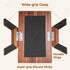 VANGONA 360Rotating Couch Armrest Table, Foldable Side Tray Table for Couch, Cup & Phone Holder Tray, Anti-Slip Snack