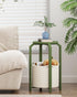 TB01BOG092 TUTOTAK Small Side Table, Round End Table, Night Stand, Bedside Table, Sofa Table with Storage Basket
