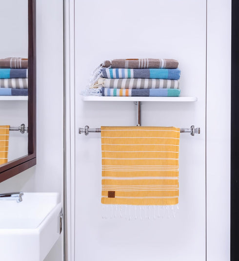 Set 6 20 40'' 100% Gold CASE Turkish Hand Towels for Bathroom of x Cotton Bathroom Hand Towels LYCIA Towel for Spa