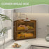 Countertop, JANSNIMEN Corner Bread Box for Kitchen Large Bread Container Storage Bamboo Wooden Farmhouse Bread Box