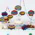 Blulu 30 Pieces Hero Themed Party Decorations, Fun Sign Cutouts for Celebrations