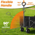 Exovyn 360lbs Collapsible Wagon Cart Foldable, Portable Folding Wagon with Wheels, Foldable Wagon Carts Utility