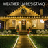 60Pcs Dazzle Bright Hooks for Outdoor String Lights Clips, Heavy Duty Cable Clips Waterproof Adhesive Strips