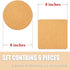 Cork Trivets for Hot Dishes, 6 Pack 8 Inch Heat Resistant Pot Holders, Thick Cork Coasters for Table