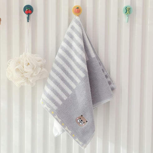 Kissvian 3 Pack 10.2" 19.7", Cartoon Animal Patterned Hand Towels, Pure Cotton Children Face Towels, Kids Washcloths
