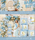 HYCSANBAO Elephant Baby Shower Decorations for Boy, Blue Elephant Baby Shower Party Supplies, It's a Boy Backdrop