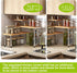 BMOSU Kitchen Corner Shelf Organizer, Adjustable 3 Tier Rack with Hooks for Kitchen Bathroom Counter Storage