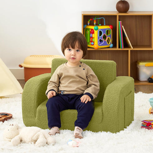 2-in-1 1-3 Toddler Couch, Toddler Chairs Comfy Years Old, Toddler Chair for Girls and Boys, Kids Couch Bed Fold Out
