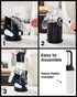 BASSWOOD Rotary Cheese Grater with Handle - Mandoline Slicer and 3 Stainless Steel Drum Blades (Black)