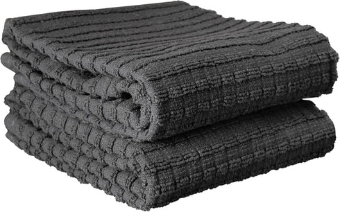 Ritz Royale Collection Kitchen Towel Set - 100% Combed Terry Cotton, Highly Absorbent, Oversized, 28" x 18", 2-Pack,