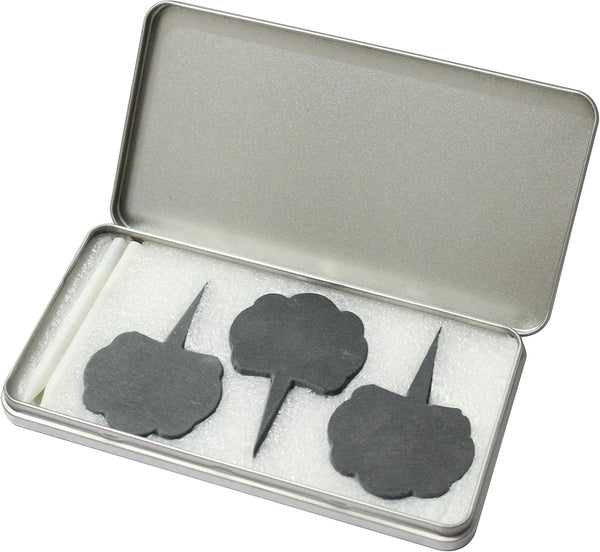 Cheese Markers Set - Natural Slate Cheese Labels with 6 Tags, 2 Chalk Markers, and Storage Box for Kitchen Tools