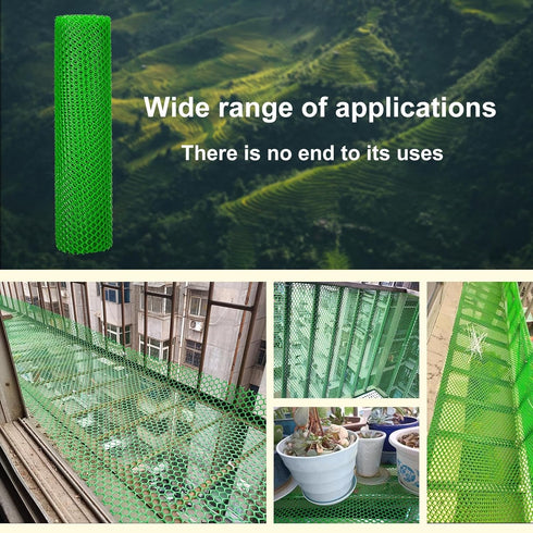 16in 33Ft (16in 33Ft, Plastic Wire Mesh Fence x Plastic Chicken Wire Mesh for Poultry, Dogs, Rabbit, Snake Barrier