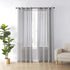 Odor Neutralizing Sheer Voile Grommet Window Curtain for Bedroom or Living Room, 59 in x 120 in, Light Grey