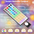 33ft 60 Star String Lights Battery Operated, RGB+Warm White Color Changing Fairy String Lights Indoor with Remote, LED