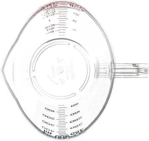 Carlisle FoodService Products Commercial Plastic Measuring Cup, 1 Pint, Clear, Model 4314207