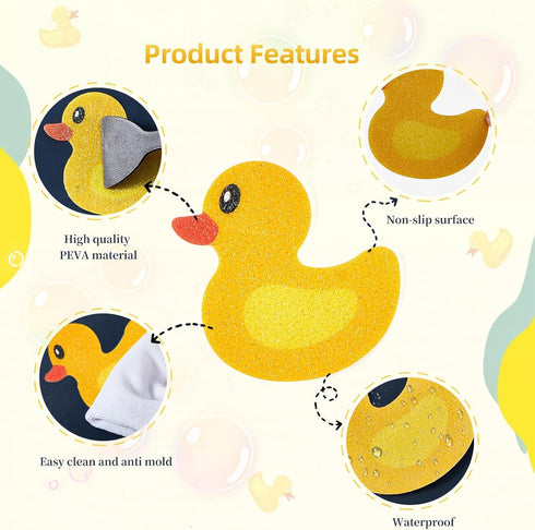 20 PCS Non Slip Bathtub Stickers, Cute Duck Creature Shower Stickers for Kids, Bathtub Non Slip and Adhesive Decals