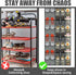 40 Large Over the Door Shoe Organizer | Gray Mesh Pockets Hanging Shoe Rack for Closet, Nonslip Holder for Shoes