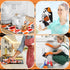 Mindsoft 36 Pcs Halloween Reusable Paper Towels Rolls Washable Bulk Halloween Boo Ghost Pumpkin Kitchen Dish Towels