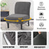 UCCONO Armless Accent Chair Slipcovers, Thick Velvet Slipper Accent Chair Covers Hotel Oversized Big Chairs, Removable