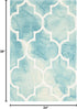 SAFAVIEH Dip Dye Collection 2' x 3' Handmade Moroccan Watercolor Premium Wool Accent Rug in Turquoise/Ivory