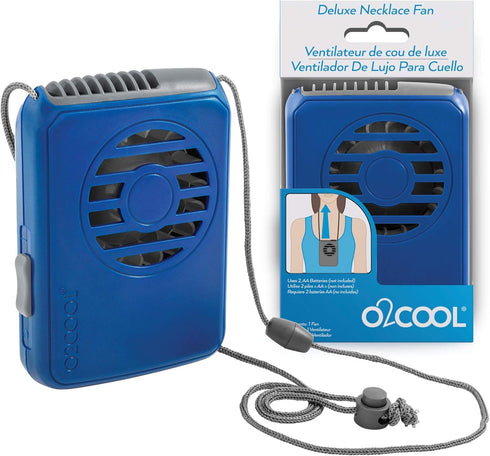 O2COOL FN02001 Necklace Fan, Blue, Pack of 2