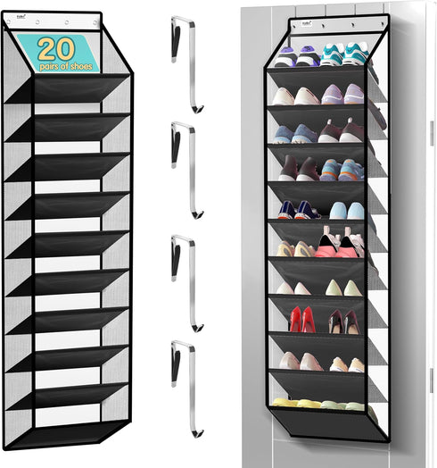 Kotkn 10 Tier Hanging Shoe Rack - Heavy Duty Behind The Door Hanging
