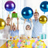 6pcs Big Gradient Green Foil Balloons, 22 Inch 4D Metallic Gradient Green Yellow for St. Patrick's Day Decorations