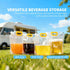 8Pcs 1.3 Collapsible Water Container Bag Gallon, Freezable Plastic Foldable water Pouch Bag with Handles,Leak-Proof