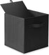 Casafield Set of 6 Collapsible Fabric Cube Storage Bins, Black - 11" Foldable Cloth Baskets
