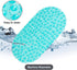 27 14 Inch, WELTRXE Pebbles Bath Mat Oval Non-Slip Bathtub Mat with Suction Cups, Drain Holes for Bathroom Showers