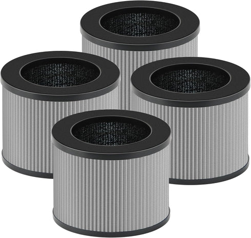 MK01 & MK06 True HEPA Filter Replacement for MK01 MK06, TZ-K1 and DH-JH01 Air Purifier, Smoke Remover Version, 4 Pack