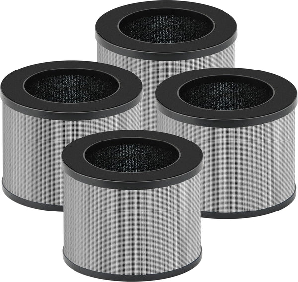 MK01 & MK06 True HEPA Filter Replacement for MK01 MK06, TZ-K1 and DH-JH01 Air Purifier, Smoke Remover Version, 4 Pack
