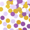 White Purple-Gold Party Decorations Confetti - 300pcs Glitter Graduation Mothers Day Table Confetti for Woman Girl