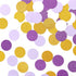 White Purple-Gold Party Decorations Confetti - 300pcs Glitter Graduation Mothers Day Table Confetti for Woman Girl