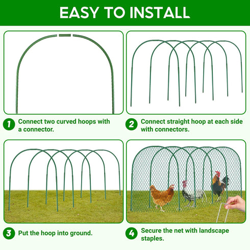 15731 Inches UNIFAMILY Chicken Tunnel, Chicken Coop Run, Chicken Tunnels for Outside Yard, Easy Installation Tunnel