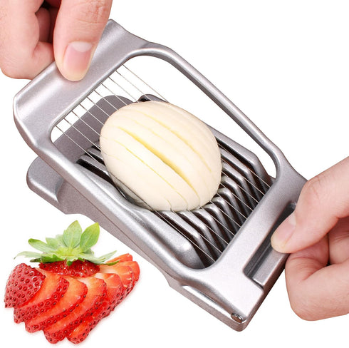 Egg Slicer for Hard Boiled Eggs Egg Cutter Strawberry Slicer Heavy Duty